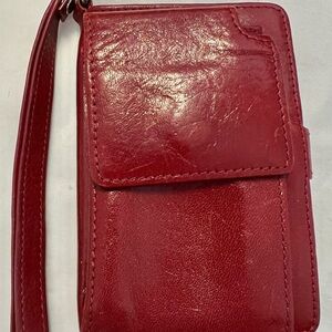 Hobo Red Leather Wallet